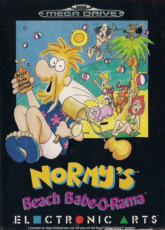 Normy's Beach Babe-O-Rama box art for Sega Genesis